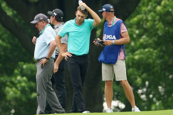 Aaron Wise escapes serious injury at US PGA after ball strikes him on head