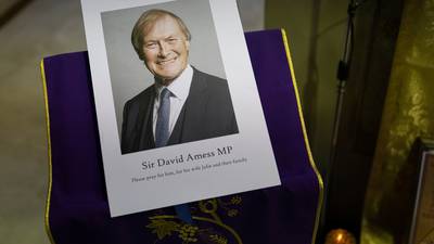 UK leaders lay wreaths outside church where David Amess attacked