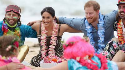 Prince Harry and Meghan join mental health group hug on Bondi Beach