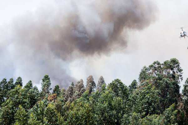 Portugal fires: Confusion over reports of airplane crash