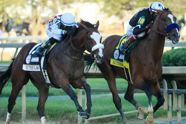Authentic holds off Tiz The Law to land Kentucky Derby