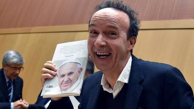 Actor, prisoner and cardinal launch pope’s new book