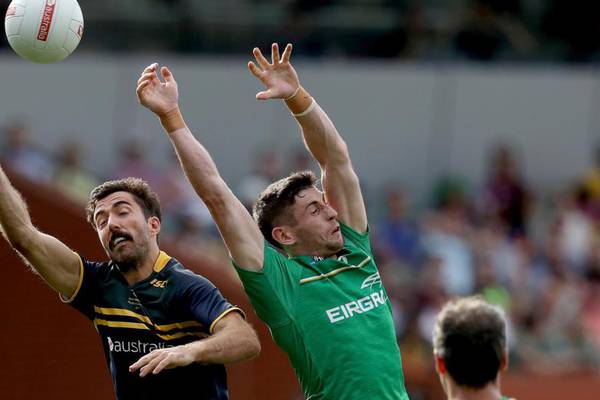 ‘It was tough going’: Irish international rules debutants react to defeat