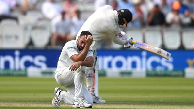 England achieve parity by lunch as Ireland toil in Lord’s sunshine