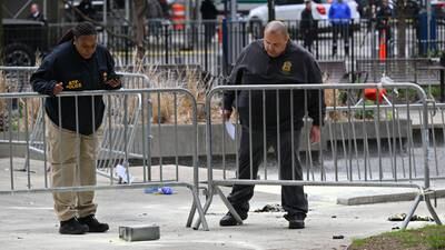 Man sets himself on fire outside court where Donald Trump is on trial