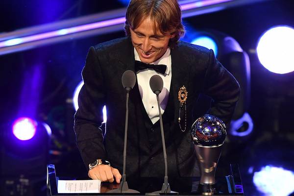 Luka Modric named Fifa men’s player of the year