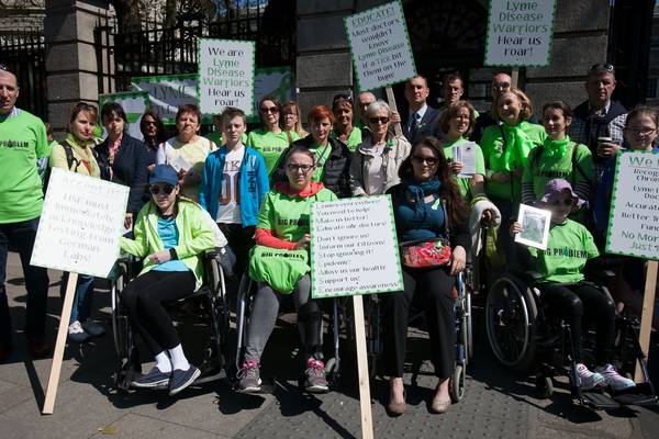 200 people affected by Lyme Disease hold rally outside Dáil
