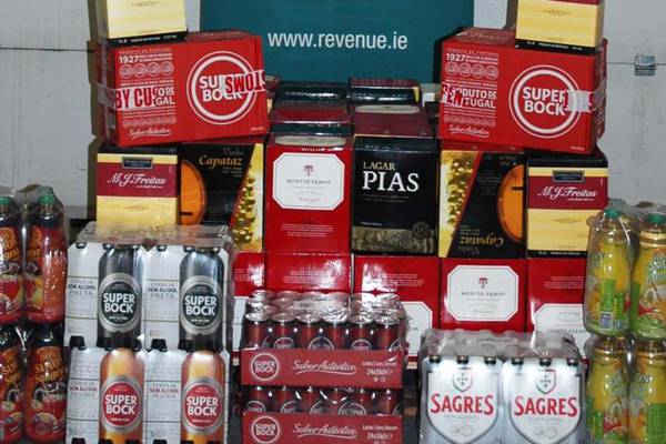 Over 500 litres of counterfeit alcohol seized in Dublin and Cork