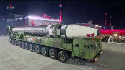 North Korea unveils ‘monster’ intercontinental ballistic missile at parade
