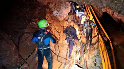 Parents of boys trapped in Thai cave tell coach: ‘please don’t blame yourself’