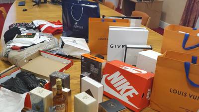 Two held as gardaí seize luxury goods linked to international crime gang