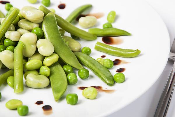 Peas and broad beans, like green summer pearls