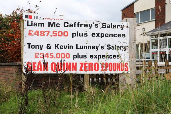 Quinn Industrial Holdings director questions why gardaí have not removed sign
