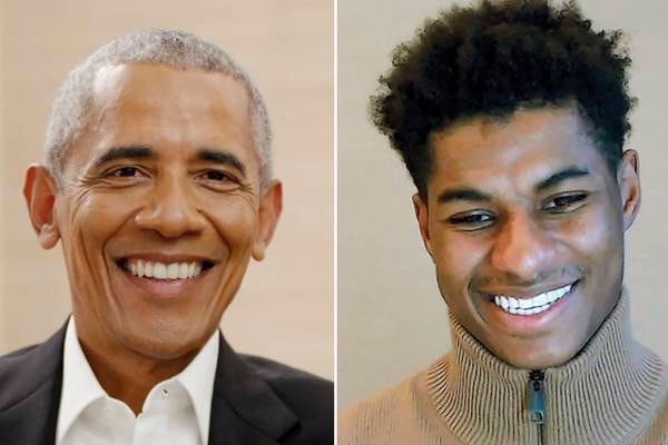 ‘It’s surreal, isn’t it?’ Marcus Rashford meets Barack Obama for Zoom talk