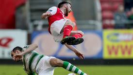 St Patrick’s Athletic take advantage of 10-man Shamrock Rovers