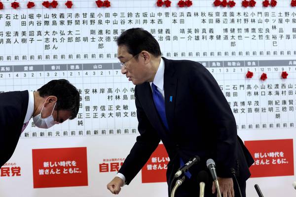 Japan’s Kishida hangs onto control after his LDP battered in election