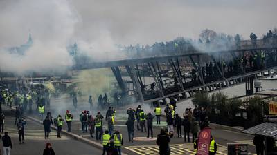 French police clash with protesters as ‘yellow vests’ return to the streets