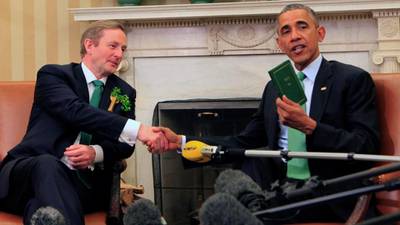 Enda Kenny presents Barack Obama with hand-printed Yeats for St Patrick’s Day