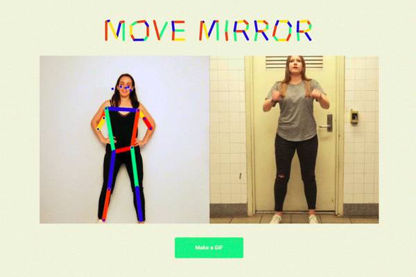 Strike a pose and Move Mirror will find images to match it
