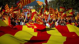 Pro-union Catalans mix festivity with calls for Puigdemont’s jailing