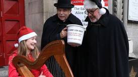 Black Santa returns to Dublin city centre out of season and for Ukraine
