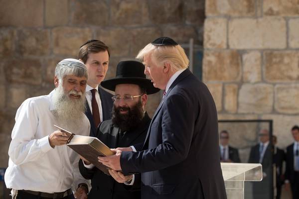 Donald Trump calls for ‘security and peace’ during trip to Israel