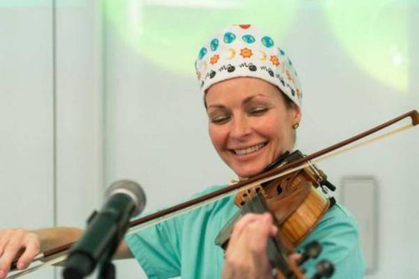Sharon Corr performs to audience of embryos