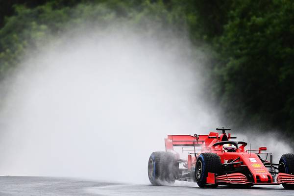 Sebastian Vettel quickest in wet second practice in Hungary