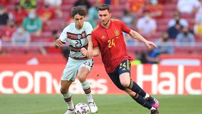 Aymeric Laporte makes Spain debut in goalless draw with Portugal