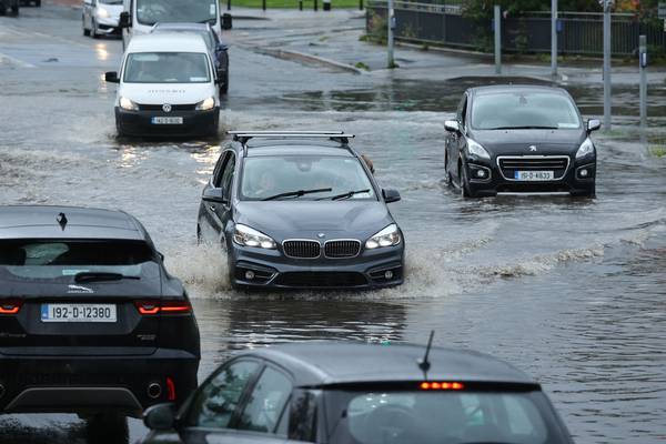 Parts of south Dublin flooded after heavy bursts of rain