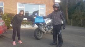 Bikers volunteer to collect donations of protective equipment for medics