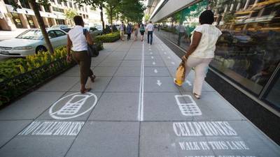 Web Log: Texting while walking may soon be illegal