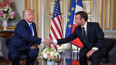 Ceasefire observed in Trump-Macron war of words at D-Day commemorations