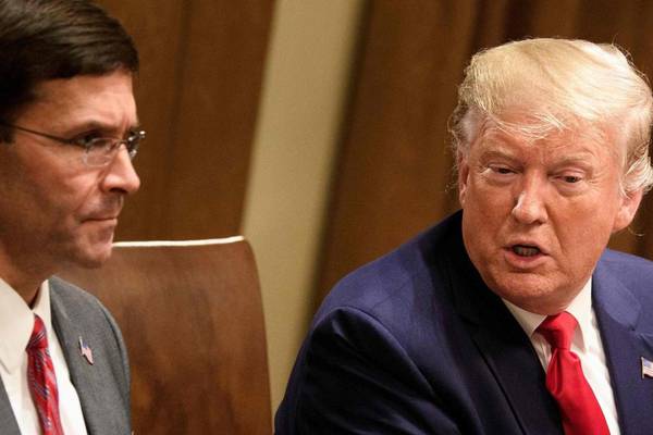 Pentagon to co-operate with Trump impeachment inquiry, Esper says