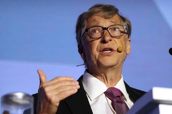 Bill Gates brandishes jar of poo to showcase toilet revolution