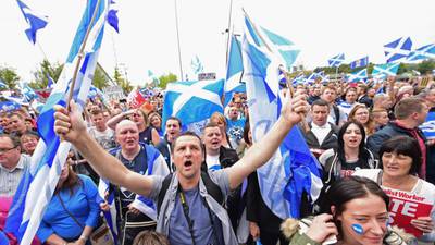Thousands of Scottish independence supporters take to the streets