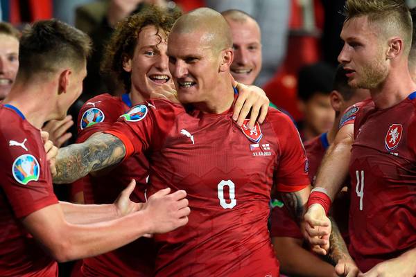 Czech Republic inflict England’s first qualifier defeat in a decade