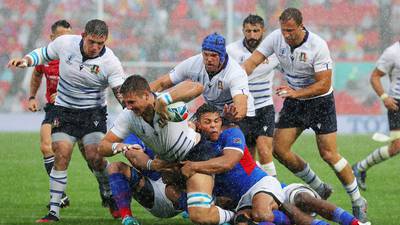 Rugby World Cup: Italy run in a magnificent seven in win over Namibia