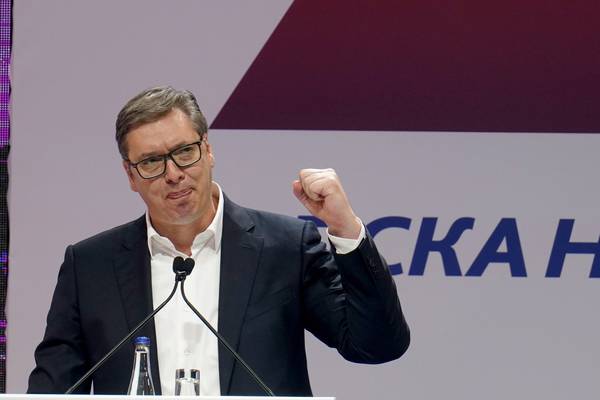 Serbia's Vucic pledges stability as he seeks re-election