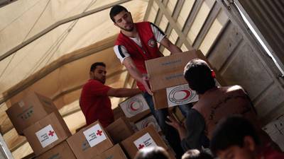 Aid organisation hit in Syria  air strike has 3,000 volunteers