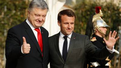 Ukraine’s presidential rivals meet Macron before run-off