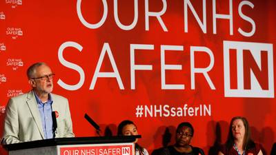 Leave campaign’s claims NHS would do better after exit are false, says Corbyn
