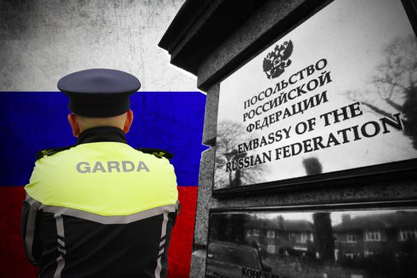 Garda overtime for protecting Russian embassy exceeds €210,000, on top of cost of regular rostered duties