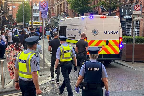 Return of Dublin’s outdoor hospitality helps quell ‘lingering’ public order issues
