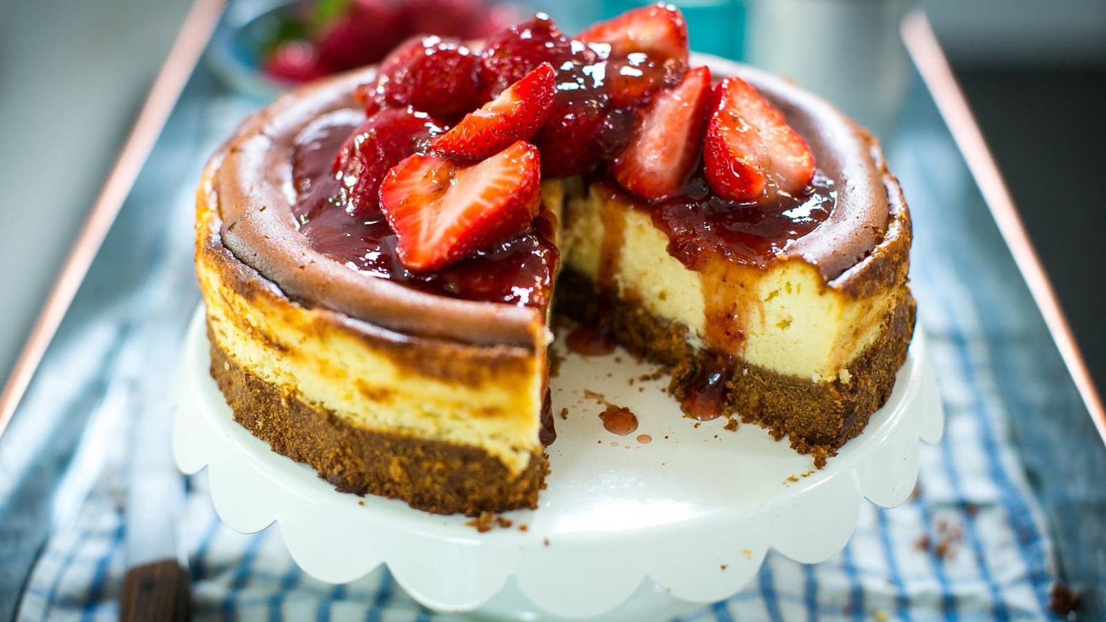 Donal Skehan: New York style baked strawberry cheesecake – The Irish Times