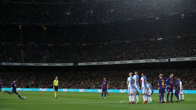 Lionel Messi hat-trick helps Barcelona equal record unbeaten run