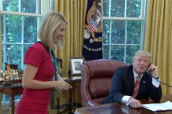 ‘She has a nice smile’: Trump singles out RTÉ’s Caitriona Perry