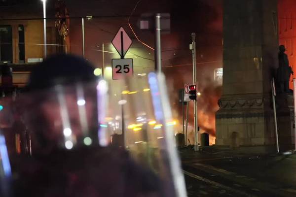 Rioting erupts in Dublin after stabbing incident