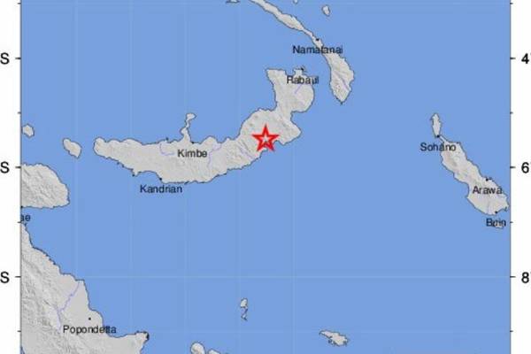 Large earthquake strikes off Papua New Guinea