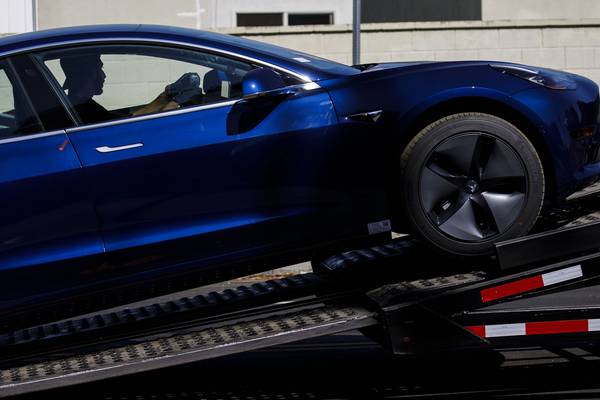Tesla’s Model 3 rolling off assembly line in larger volumes